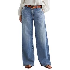 Classic Blue Wide-Leg Jeans